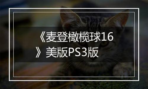 《麦登橄榄球16》美版PS3版