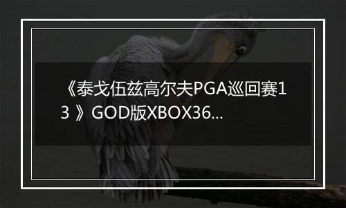 《泰戈伍兹高尔夫PGA巡回赛13 》GOD版XBOX360版