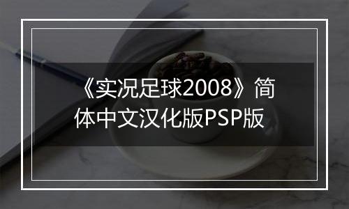 《实况足球2008》简体中文汉化版PSP版