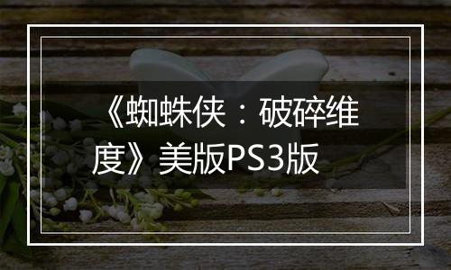 《蜘蛛侠：破碎维度》美版PS3版