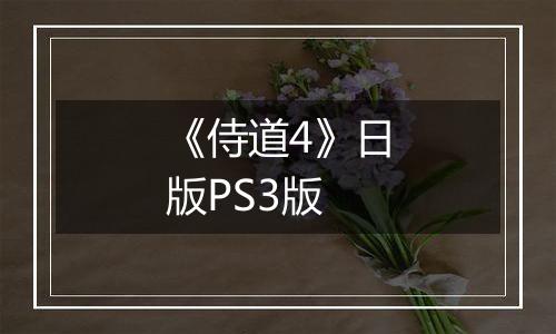 《侍道4》日版PS3版