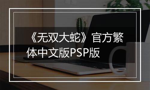 《无双大蛇》官方繁体中文版PSP版