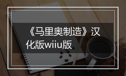 《马里奥制造》汉化版wiiu版