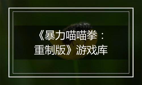 《暴力喵喵拳：重制版》游戏库