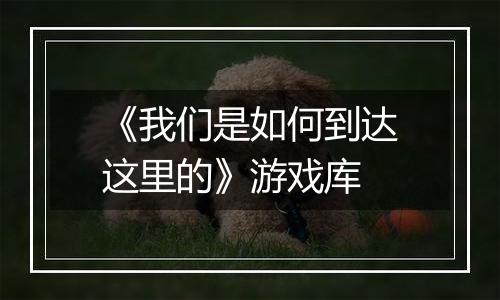 《我们是如何到达这里的》游戏库