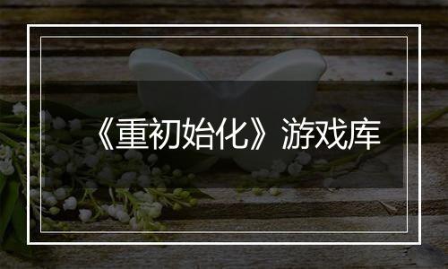 《重初始化》游戏库