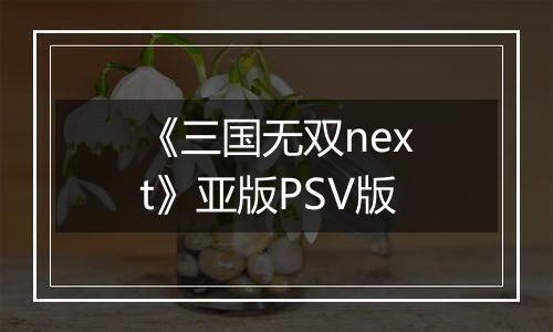 《三国无双next》亚版PSV版