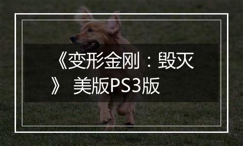 《变形金刚：毁灭》 美版PS3版