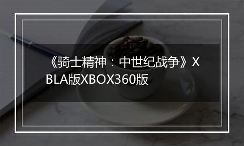 《骑士精神：中世纪战争》XBLA版XBOX360版