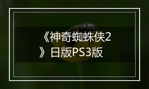《神奇蜘蛛侠2》日版PS3版