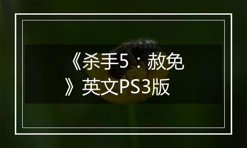 《杀手5：赦免》英文PS3版