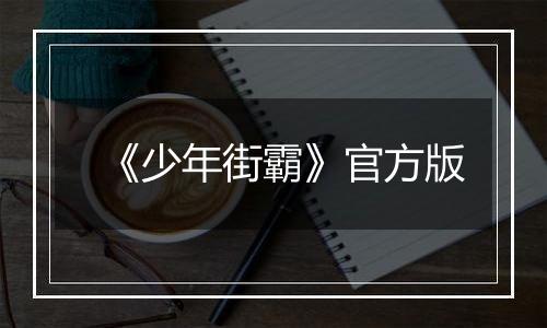 《少年街霸》官方版
