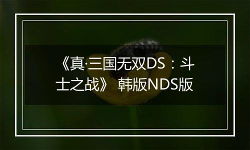 《真·三国无双DS：斗士之战》 韩版NDS版