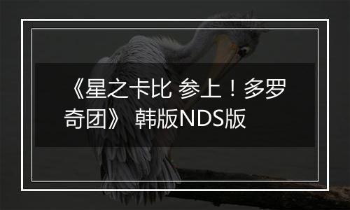 《星之卡比 参上！多罗奇团》 韩版NDS版