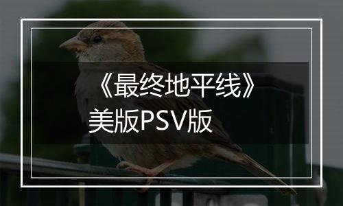 《最终地平线》美版PSV版