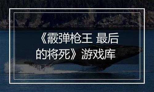 《霰弹枪王 最后的将死》游戏库