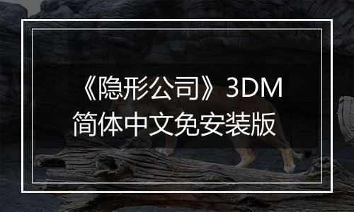 《隐形公司》3DM简体中文免安装版