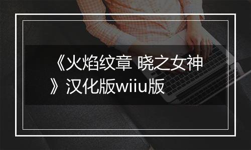 《火焰纹章 晓之女神》汉化版wiiu版