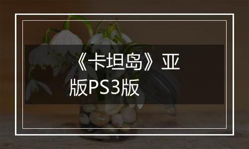 《卡坦岛》亚版PS3版