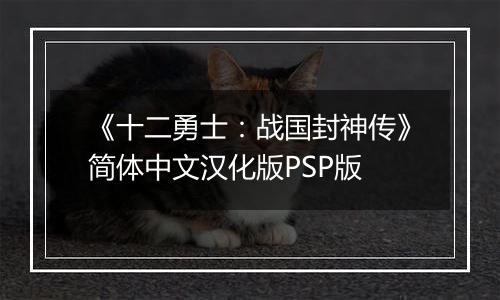 《十二勇士:战国封神传》简体中文汉化版PSP版