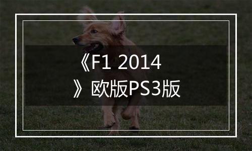 《F1 2014》欧版PS3版