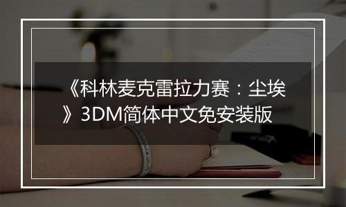 《科林麦克雷拉力赛：尘埃》3DM简体中文免安装版