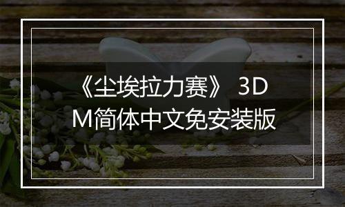 《尘埃拉力赛》 3DM简体中文免安装版