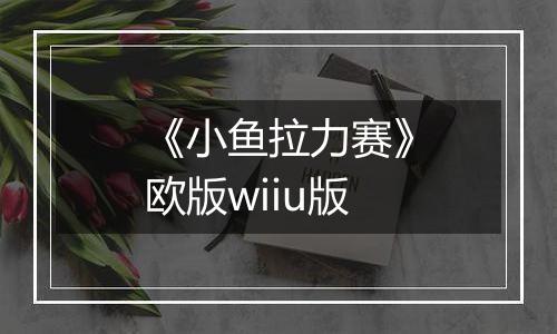 《小鱼拉力赛》欧版wiiu版