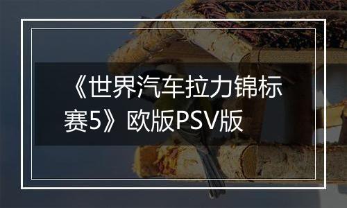 《世界汽车拉力锦标赛5》欧版PSV版
