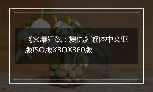 《火爆狂飙:复仇》繁体中文亚版ISO版XBOX360版