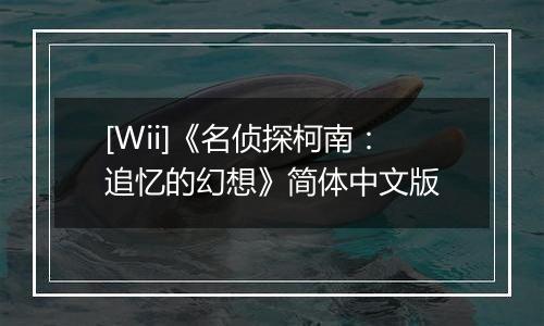 [Wii]《名侦探柯南：追忆的幻想》简体中文版