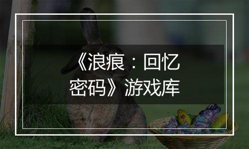 《浪痕：回忆密码》游戏库