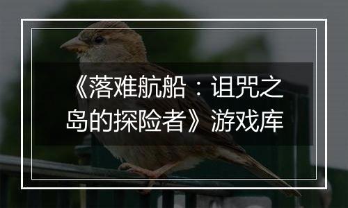 《落难航船：诅咒之岛的探险者》游戏库