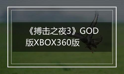 《搏击之夜3》GOD版XBOX360版