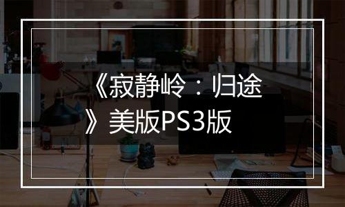 《寂静岭：归途》美版PS3版