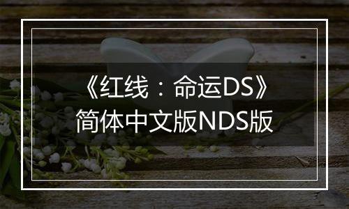 《红线：命运DS》简体中文版NDS版