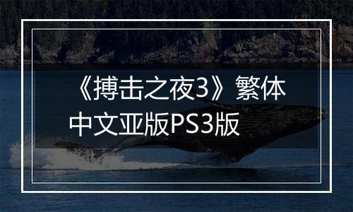 《搏击之夜3》繁体中文亚版PS3版