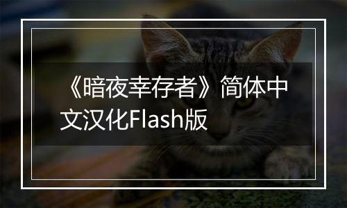 《暗夜幸存者》简体中文汉化Flash版