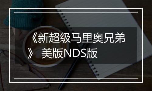 《新超级马里奥兄弟》 美版NDS版