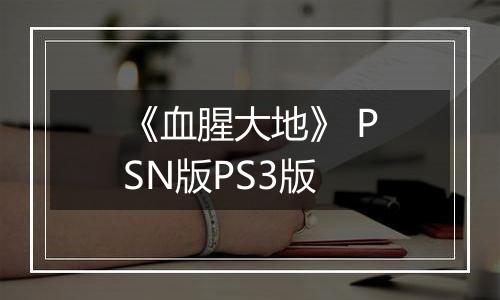 《血腥大地》 PSN版PS3版