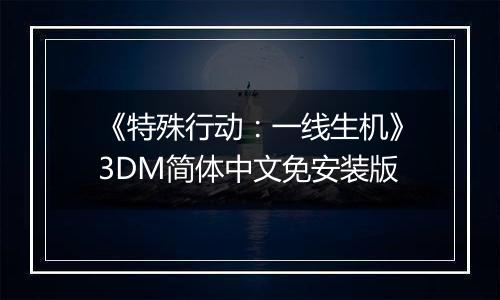 《特殊行动：一线生机》3DM简体中文免安装版