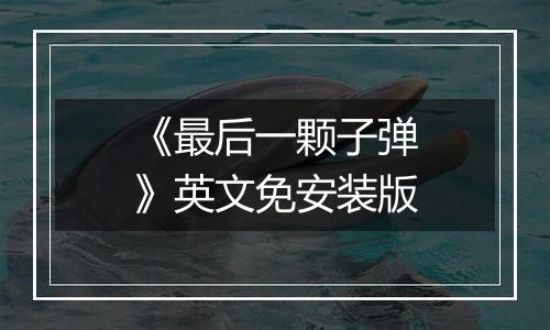 《最后一颗子弹》英文免安装版