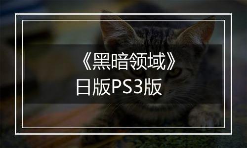 《黑暗领域》日版PS3版