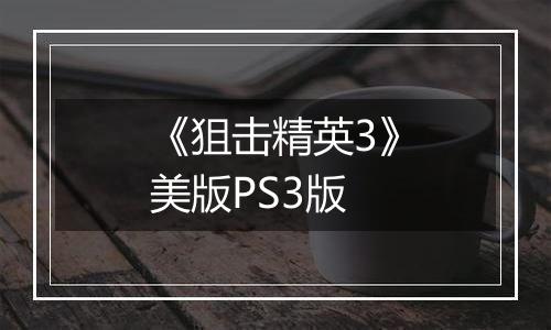 《狙击精英3》美版PS3版