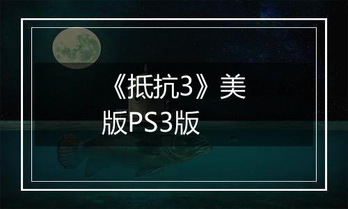 《抵抗3》美版PS3版