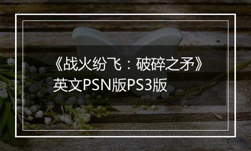 《战火纷飞：破碎之矛》 英文PSN版PS3版
