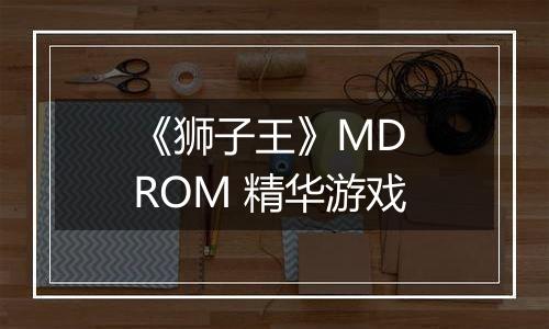 《狮子王》MD ROM 精华游戏