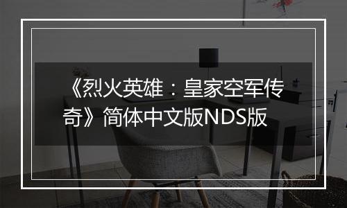 《烈火英雄：皇家空军传奇》简体中文版NDS版