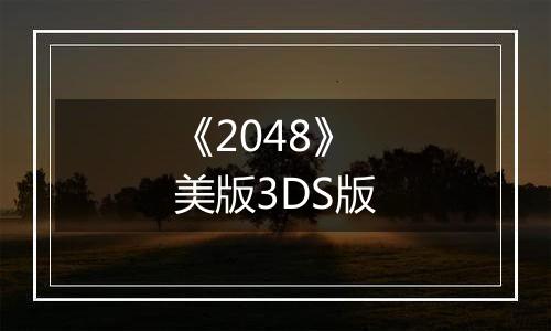《2048》美版3DS版