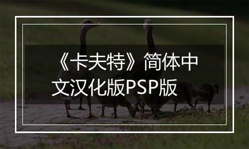 《卡夫特》简体中文汉化版PSP版